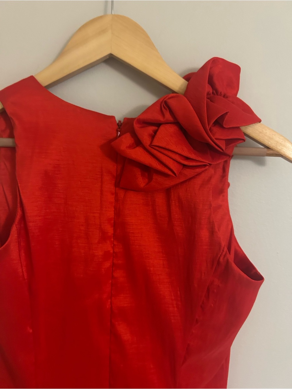 Cache Red One-Shoulder Ruffle Midi Dress - Picture 5 of 12